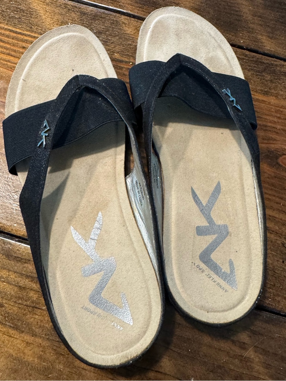 Anne Klein | Sport Black Flip Flops Sandals